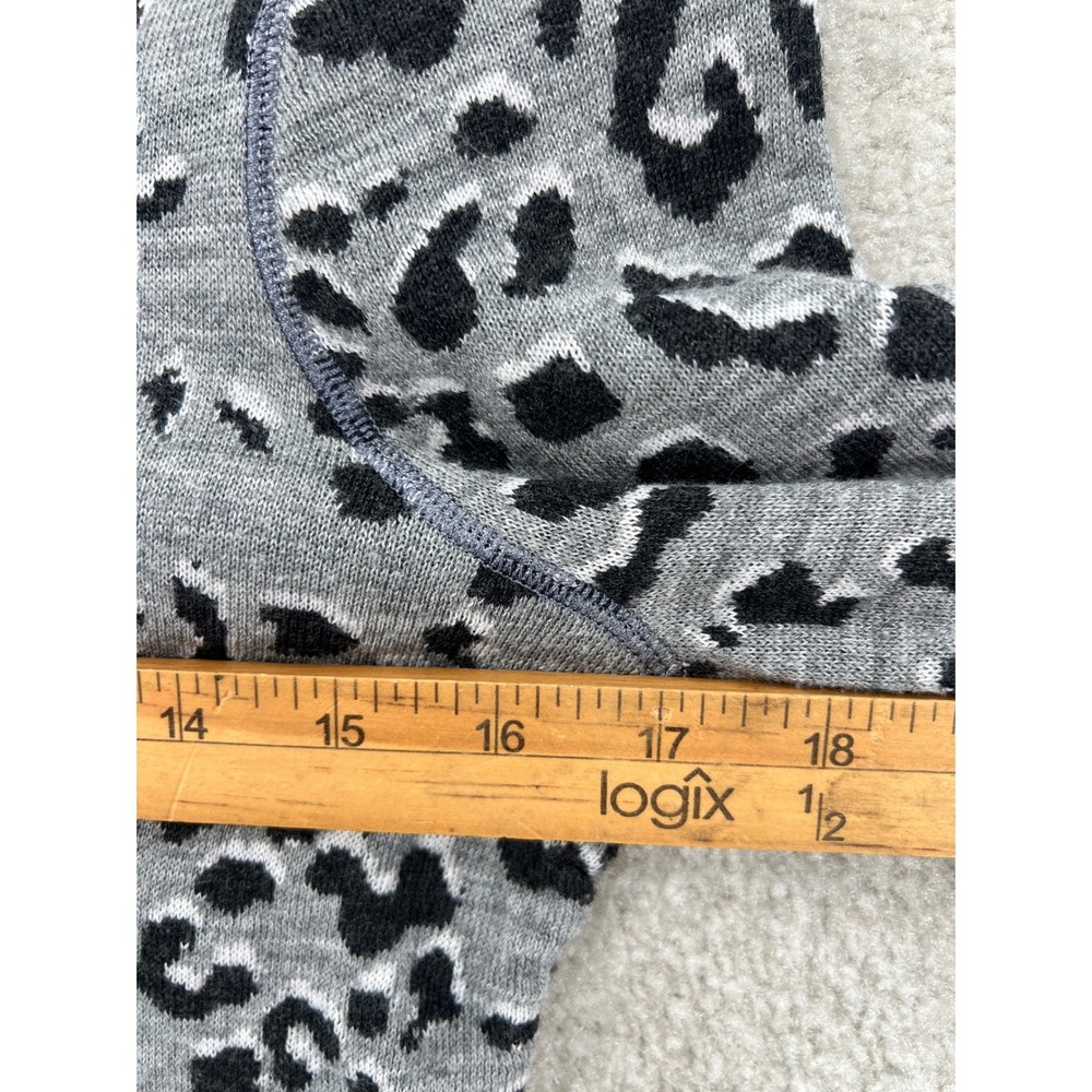 Ann Taylor LOFT Leopard Print Wool Blend Above Knee Sweater‎ Dress XSP Gray Chic - Picture 4 of 6